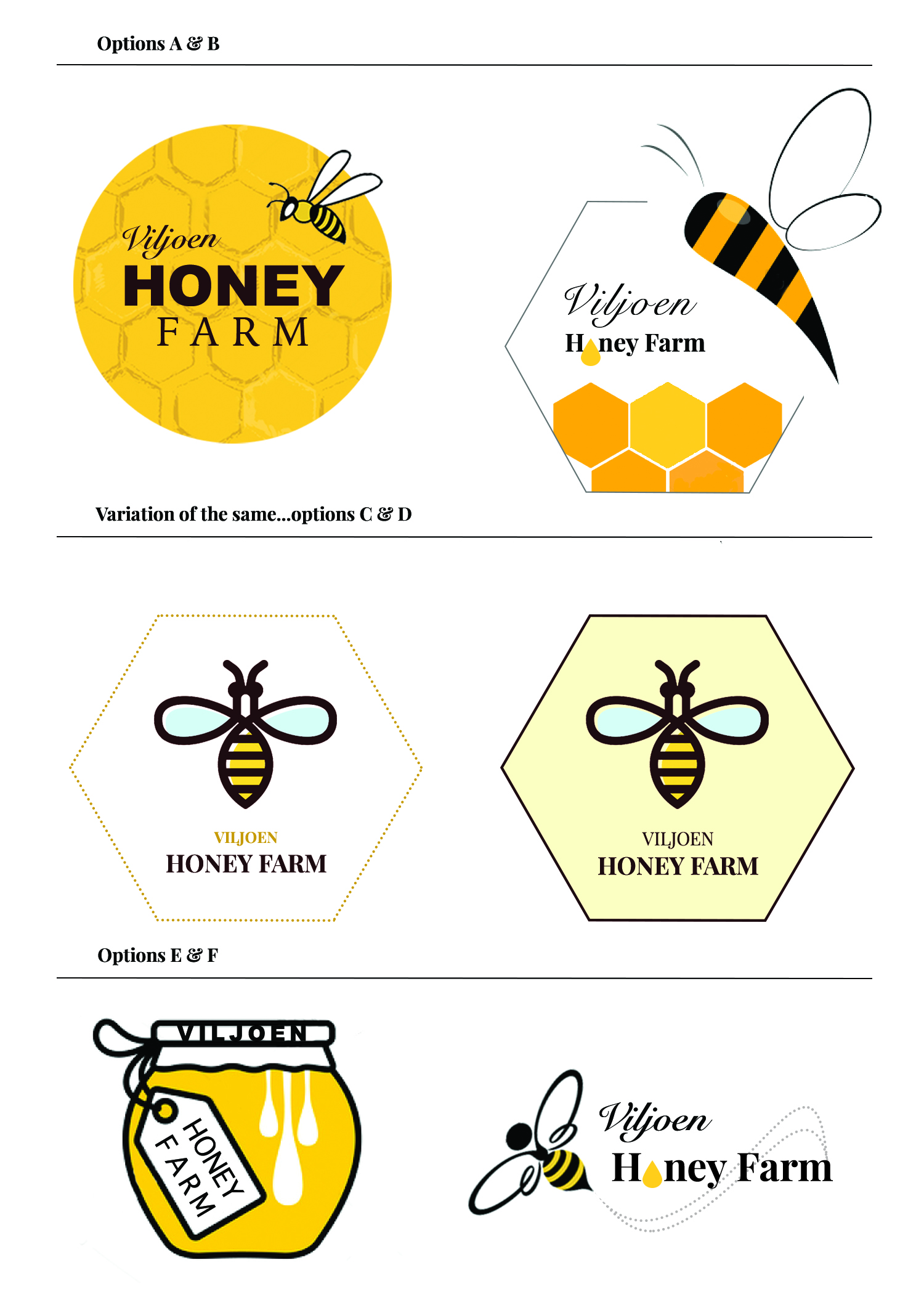 Viljoen Honey Farms logos